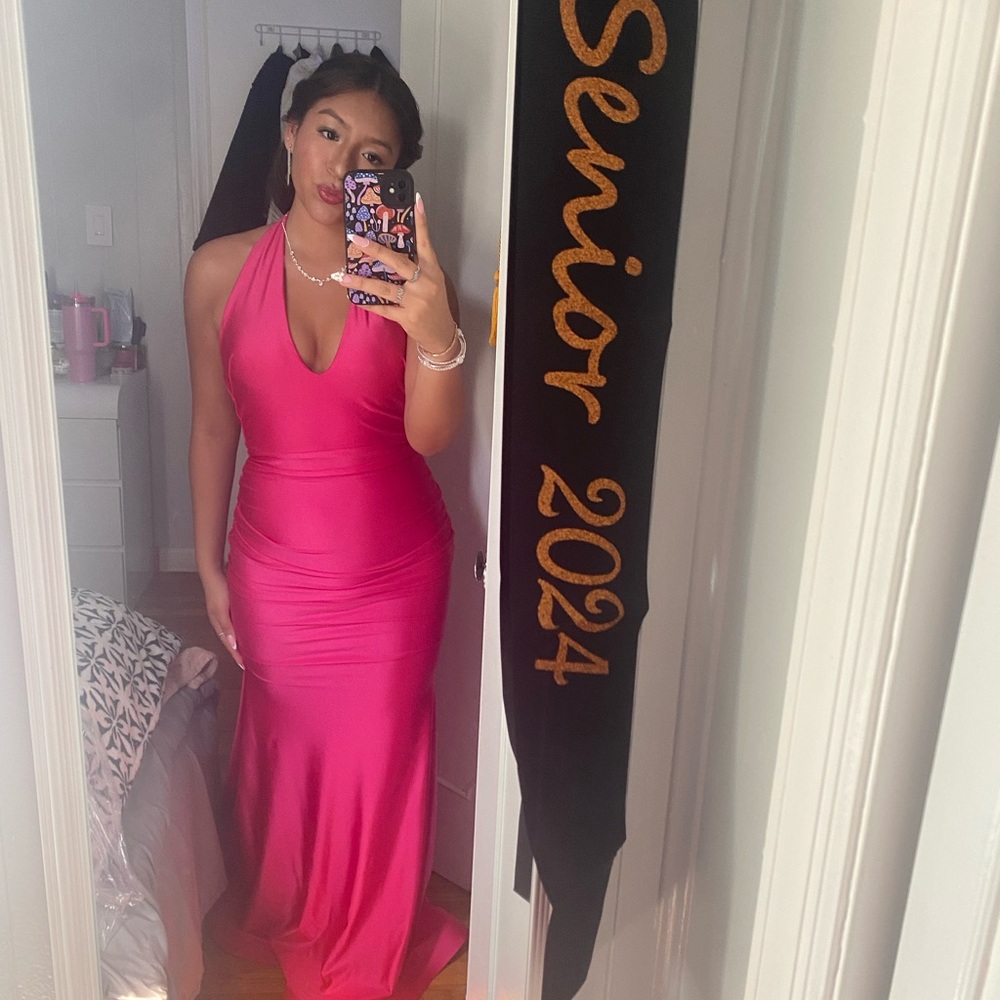 Cerise prom dress